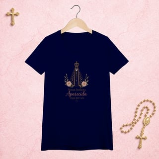 Nome do produto Nossa Senhora Floral - Feminina Estampa Central