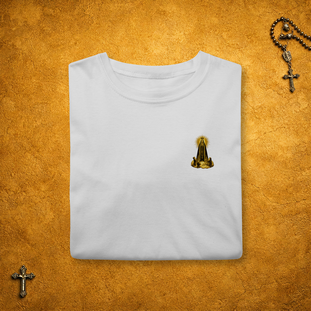 Nome do produto: Nossa Senhora de Fátima - Minimalista Dourada