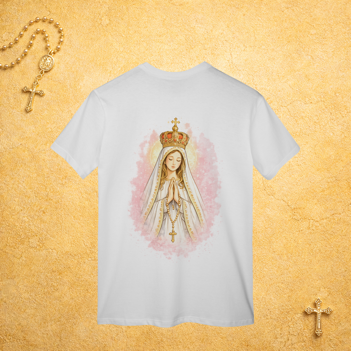 Nome do produto: Nossa Senhora de Fátima - Costas Colorida