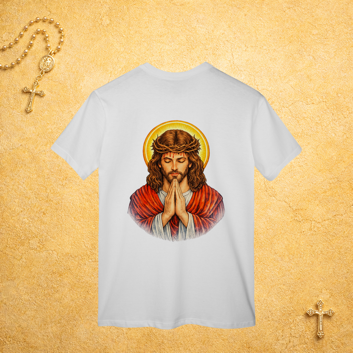 Nome do produto: Jesus Cristo Orando - Costas Colorida