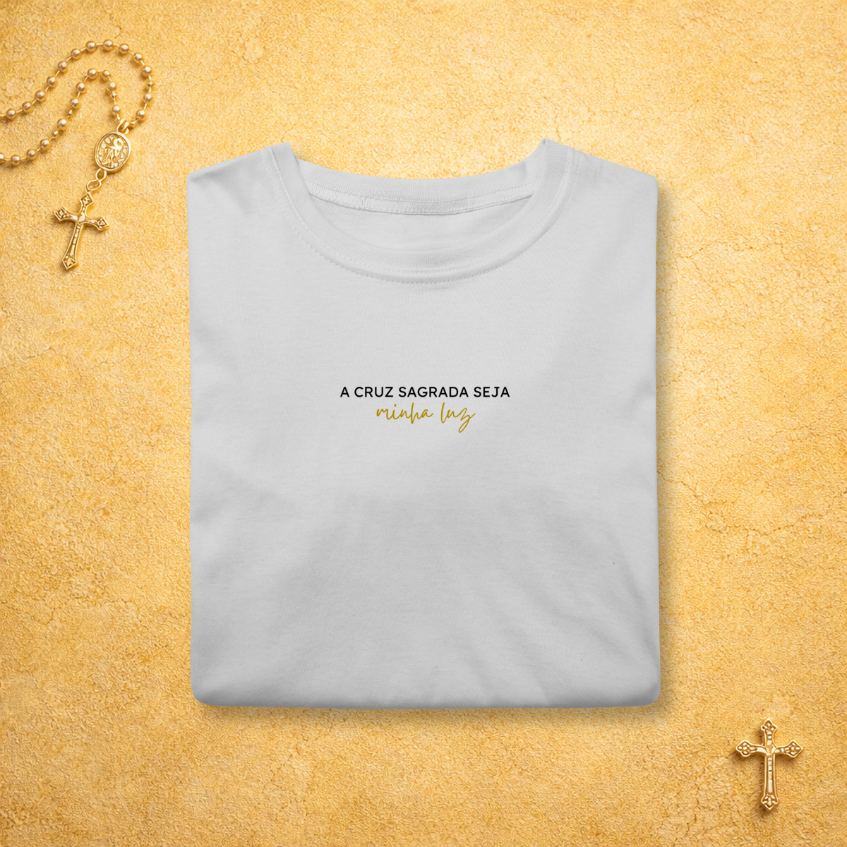 A Cruz Sagrada Seja Minha Luz - Escrita Minimalista