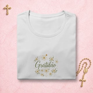 Gratidão Floral - Feminina Estampa Central