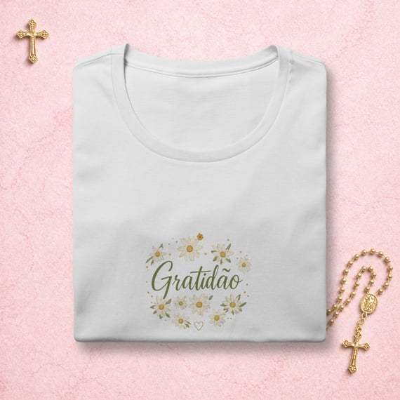 Gratidão Floral - Feminina Estampa Central