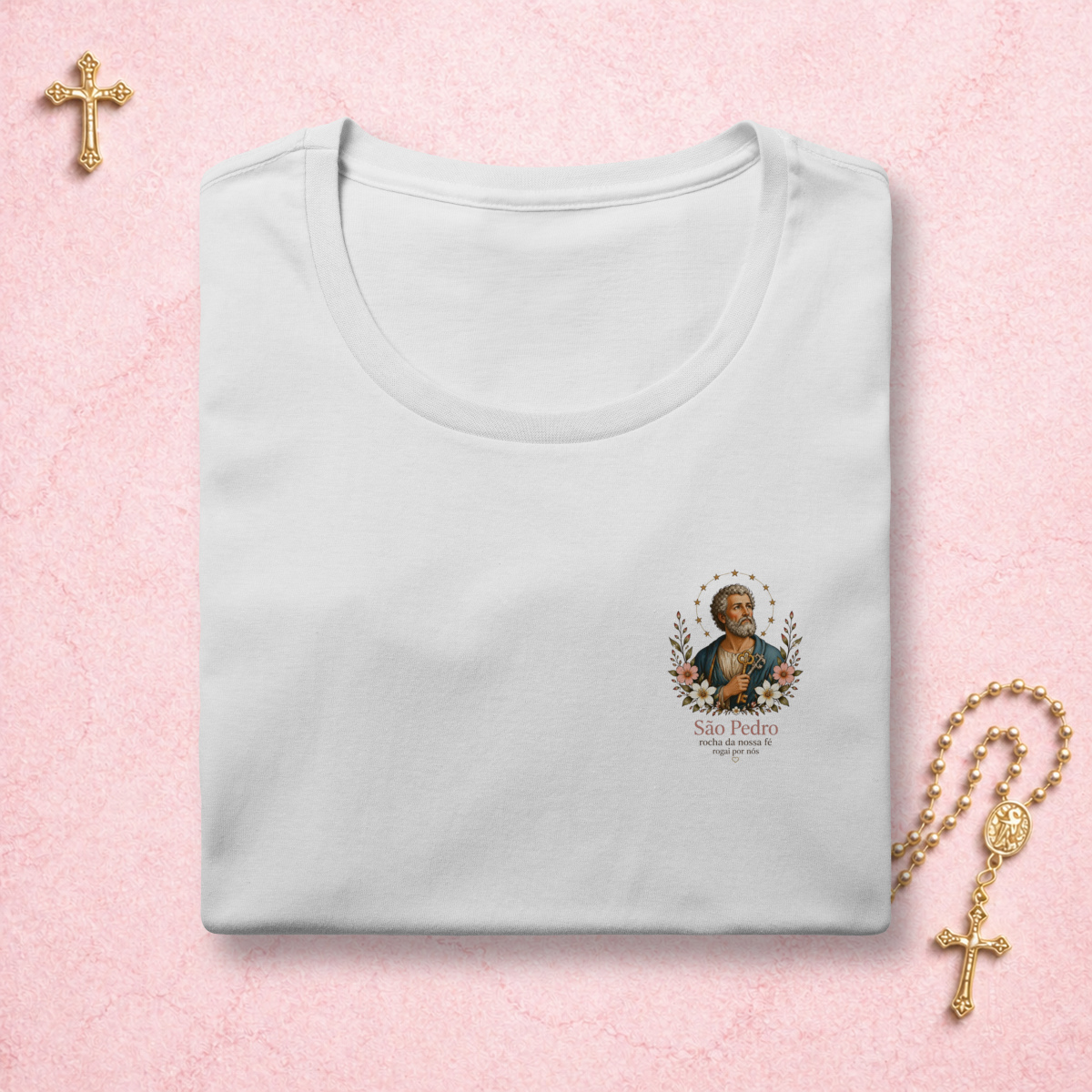 Nome do produto: São Pedro Floral - Feminina Estampa Pequena