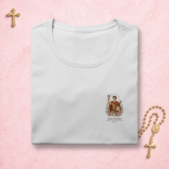 Santo Expedito Floral - Feminina Estampa Pequena