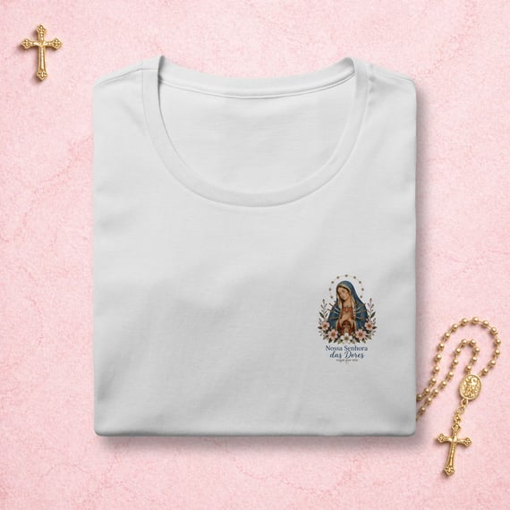 Nossa Senhora das Dores Floral - Feminina Estampa Pequena