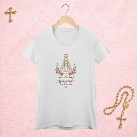 Nossa Senhora Floral - Feminina Estampa Central