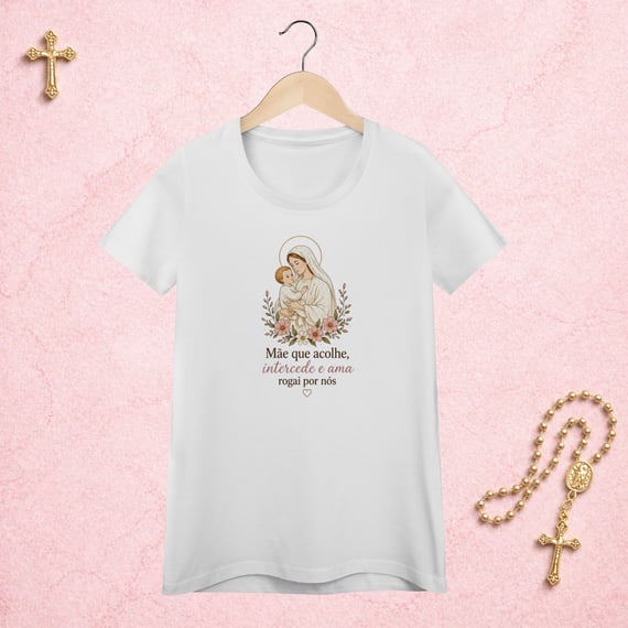 Mãe que Acolhe Floral - Feminina Estampa Central