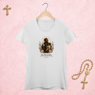 São Benedito Floral - Feminina Estampa Central