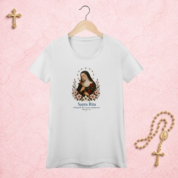 Santa Rita Floral - Feminina Estampa Central