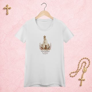 Nome do produto Nossa Senhora de Fátima Floral - Feminina Estampa Central