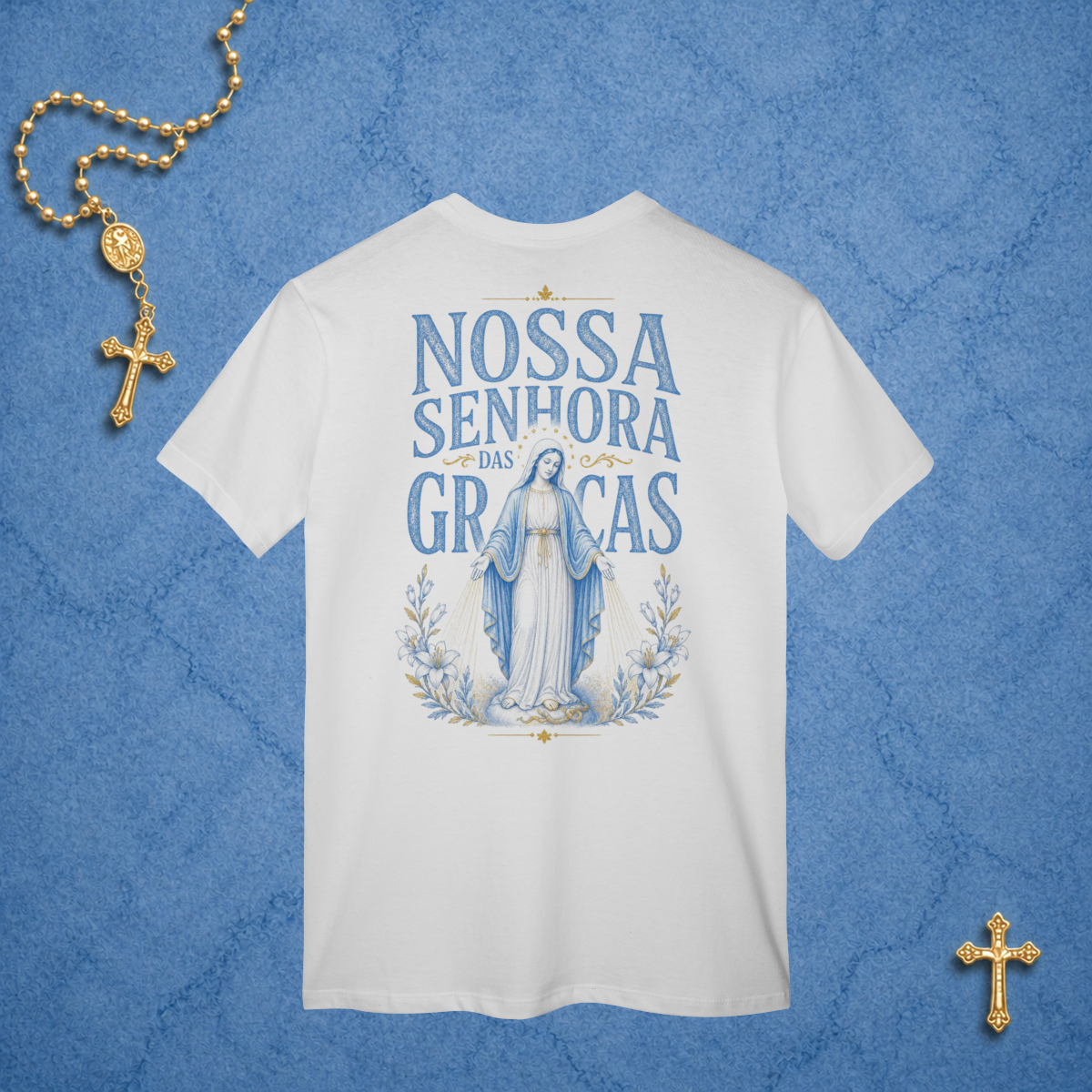 Nossa Senhora das Graças Azul e Amarelo - Costas