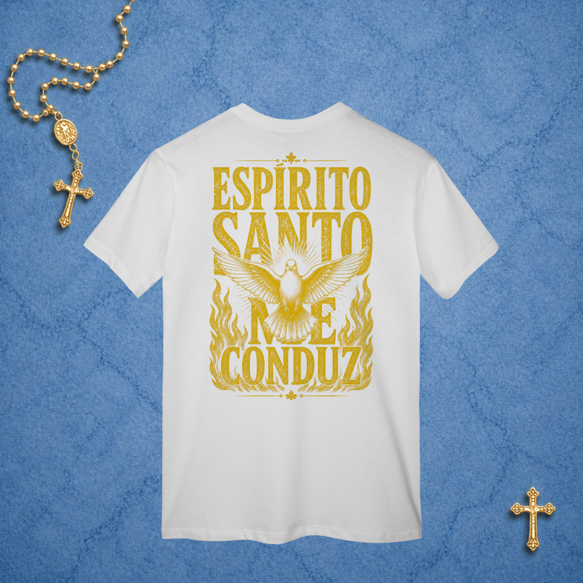 Espírito Santo Me Conduz Amarelo - Costas