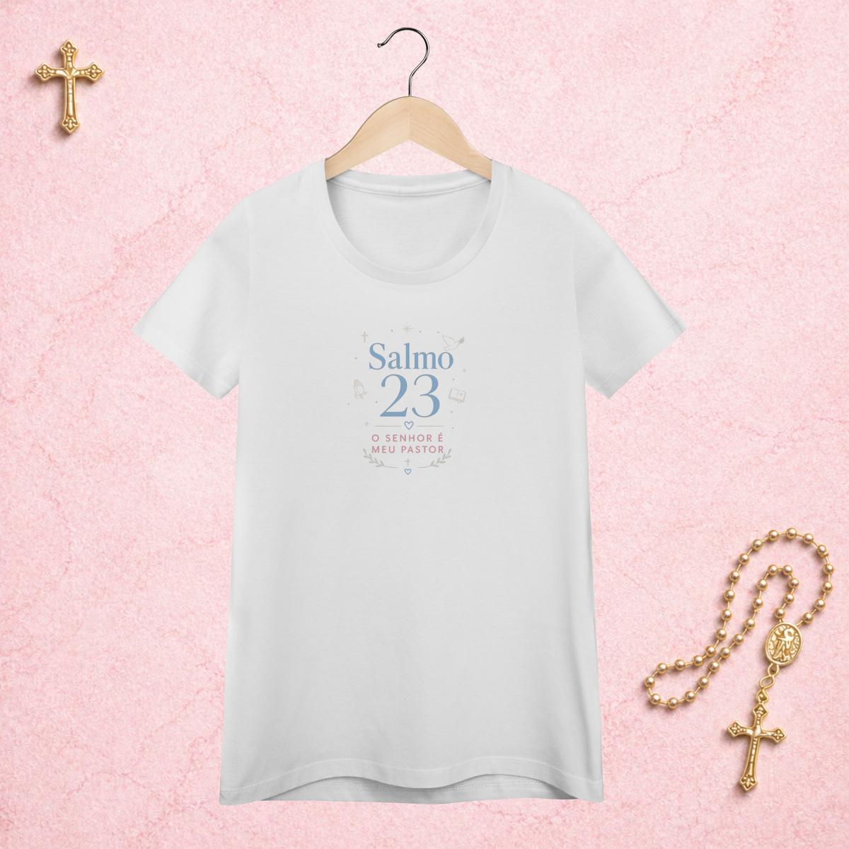 Salmo 23 Floral - Feminina Estampa Central