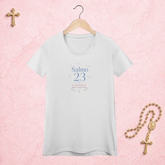 Salmo 23 Floral - Feminina Estampa Central