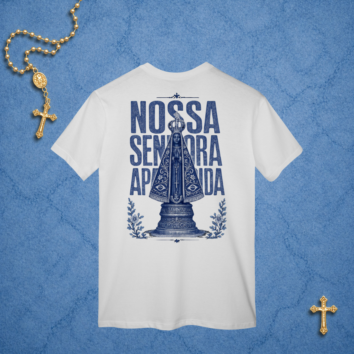 Nossa Senhora Aparecida Azul - Costas