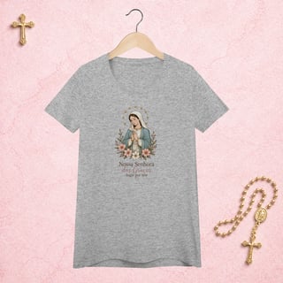 Nome do produto Nossa Senhora das Graças Floral - Feminina Estampa Central