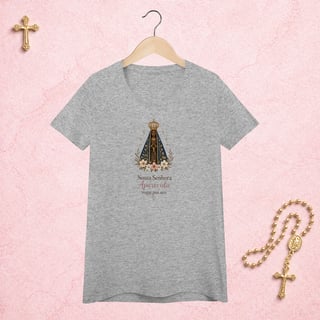 Nome do produto Nossa Senhora Aparecida Floral - Feminina Estampa Central