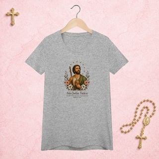 Nome do produto São Judas Tadeu Floral - Feminina Estampa Central