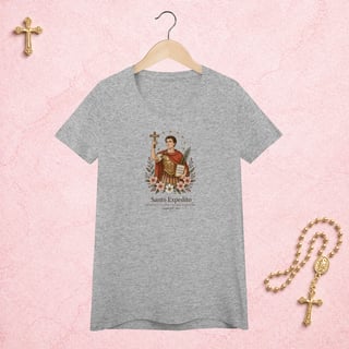 Nome do produto Santo Expedito Floral - Feminina Estampa Central