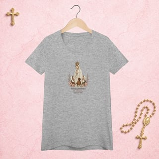 Nome do produto Nossa Senhora de Fátima Floral - Feminina Estampa Central