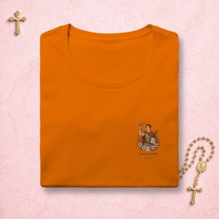 Nome do produto Santo Expedito Floral - Feminina Estampa Pequena