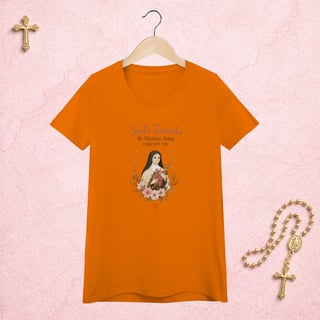 Nome do produto Santa Teresinha Floral - Feminina Estampa Central