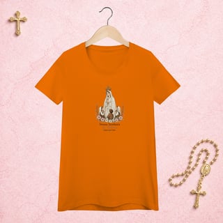 Nome do produto Nossa Senhora de Fátima Floral - Feminina Estampa Central
