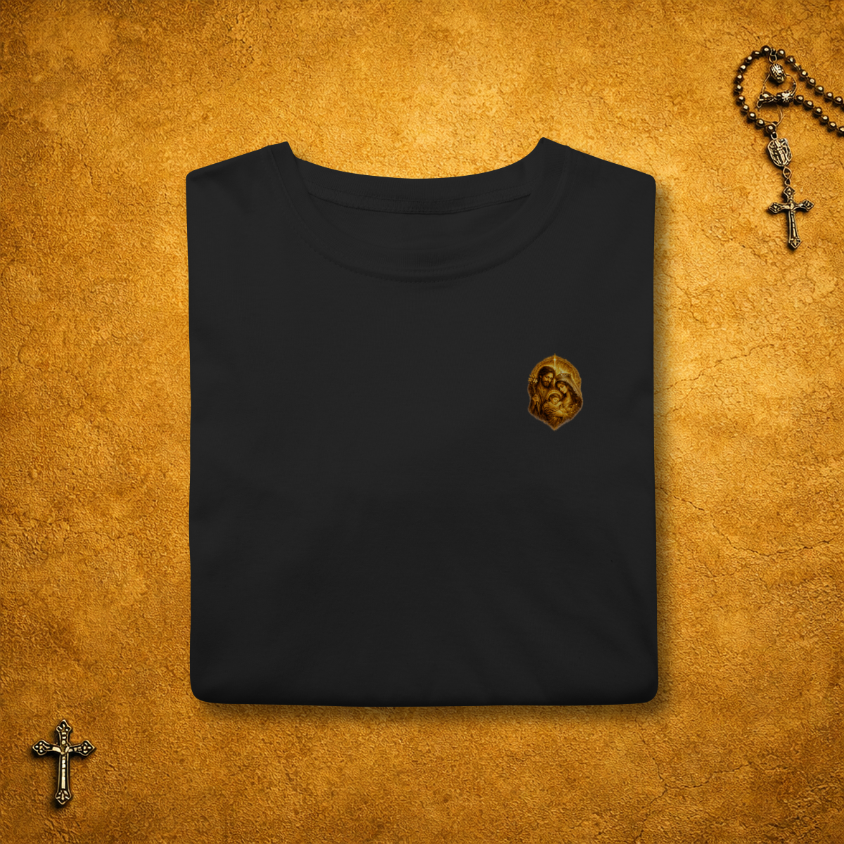 Nome do produto: Sagrada Família - Minimalista Dourada