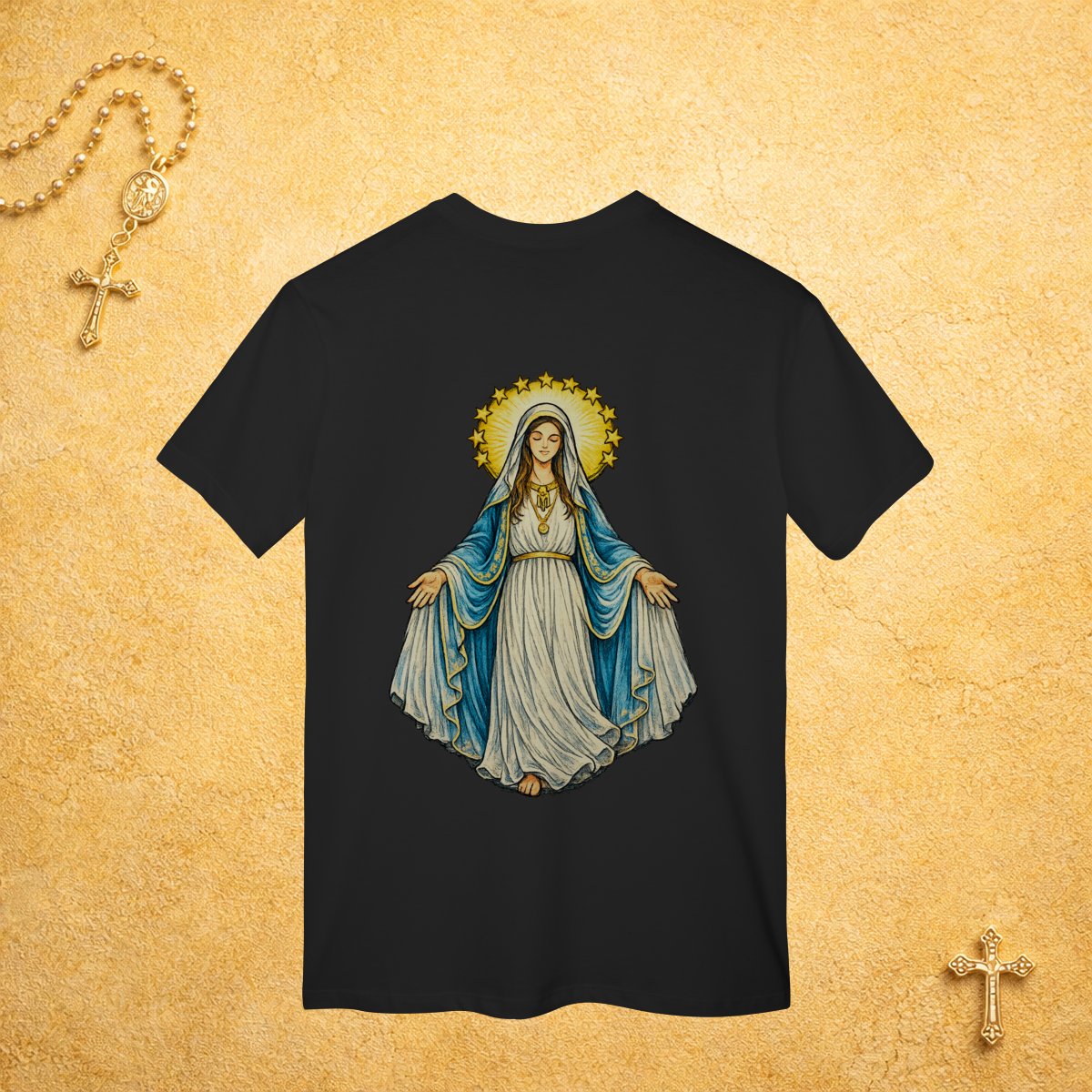 Nome do produto: Nossa Senhora das Graças - Costas Colorida