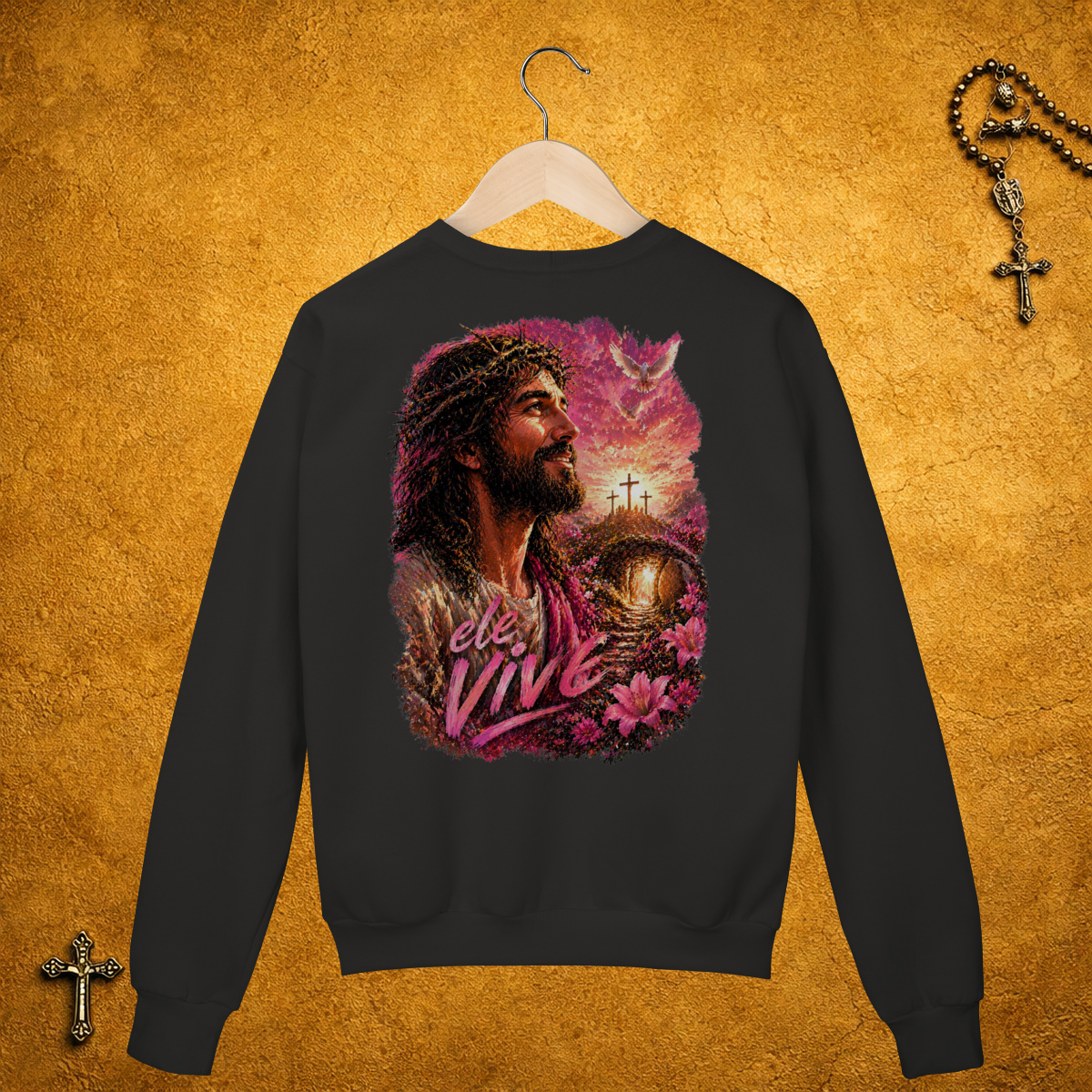 Moletom Ele Vive (Paz) - Estampa Costas