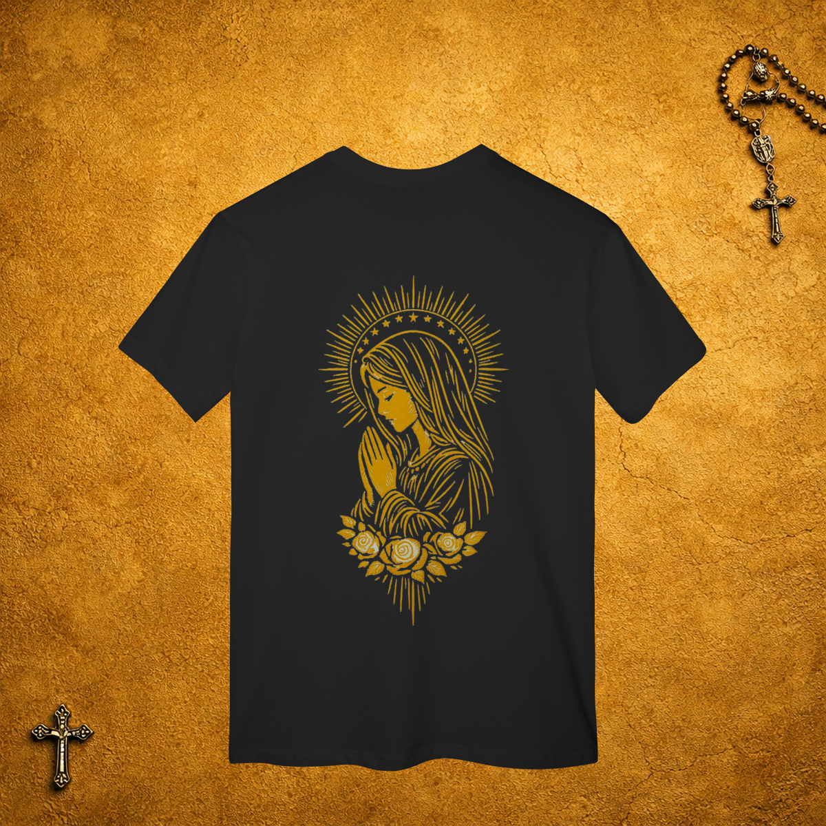 Nome do produto: Nossa Senhora Traços - Costas Dourada