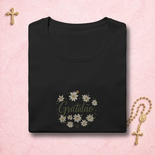 Nome do produto Gratidão Floral - Feminina Estampa Central