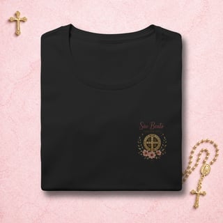 Nome do produto Medalha São Bento Floral - Feminina Estampa Pequena