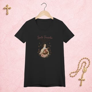 Nome do produto Santa Teresinha Floral - Feminina Estampa Central