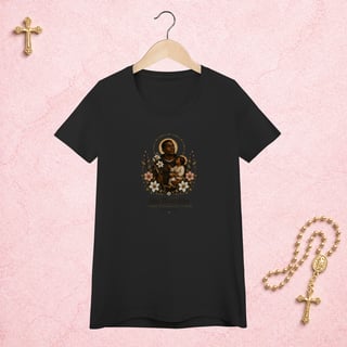 Nome do produto São Benedito Floral - Feminina Estampa Central