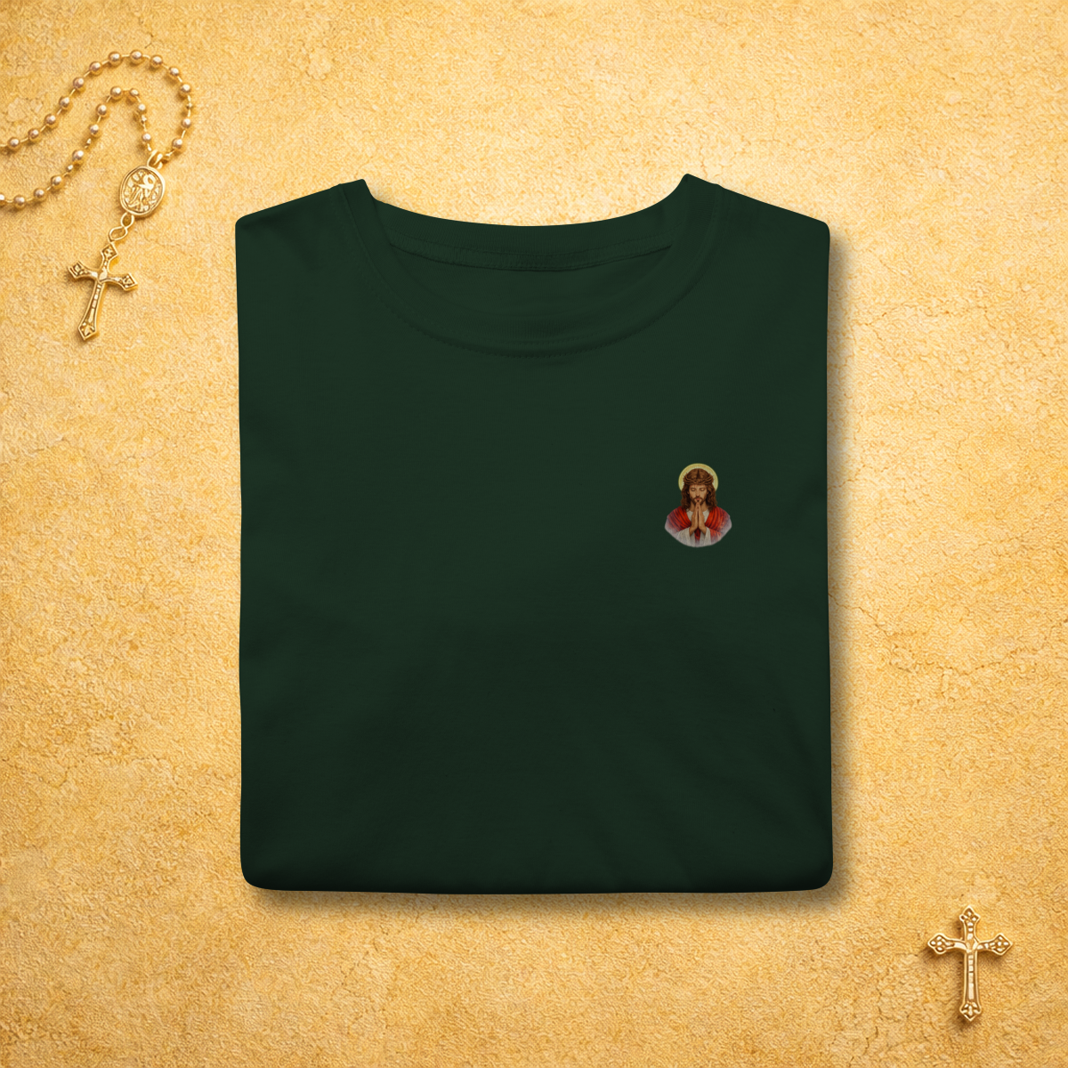 Jesus Cristo Orando - Minimalista Colorida