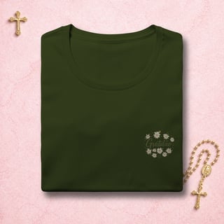 Nome do produto Gratidão Floral - Feminina estampa pequena
