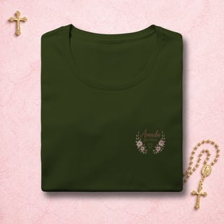 Nome do produto Amada por Deus Floral - Feminina Estampa Pequena