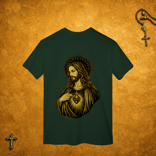 Nome do produto Jesus Cristo Traços Pretos - Costas Dourada