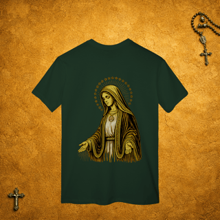 Nome do produto Nossa Senhora das Graças Traços Pretos - Costas Dourada