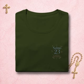 Nome do produto Salmo 23 Floral - Feminina Estampa Pequena