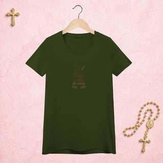 Nome do produto Deus Cuida Floral - Feminina Estampa Central