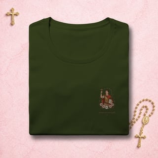 Nome do produto Santo Expedito Floral - Feminina Estampa Pequena