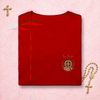 Nome do produto Medalha São Bento Floral - Feminina Estampa Pequena