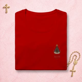 Nome do produto Nossa Senhora Aparecida Floral - Feminina Estampa Pequena