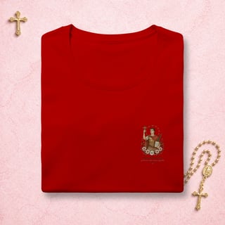 Nome do produto Santo Expedito Floral - Feminina Estampa Pequena