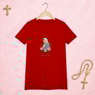 Nome do produto Nossa Senhora Floral - Feminina Estampa Central