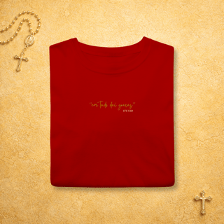 Nome do produto Em Tudo Dai Graças - Escrita Minimalista