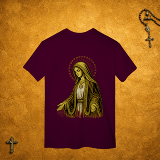 Nome do produto Nossa Senhora das Graças Traços Pretos - Costas Dourada